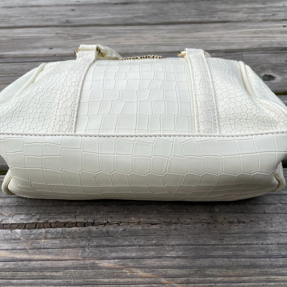 Women Hand Bags Cream Faux Leather Vegan Bag New S - Picture 8 of 12